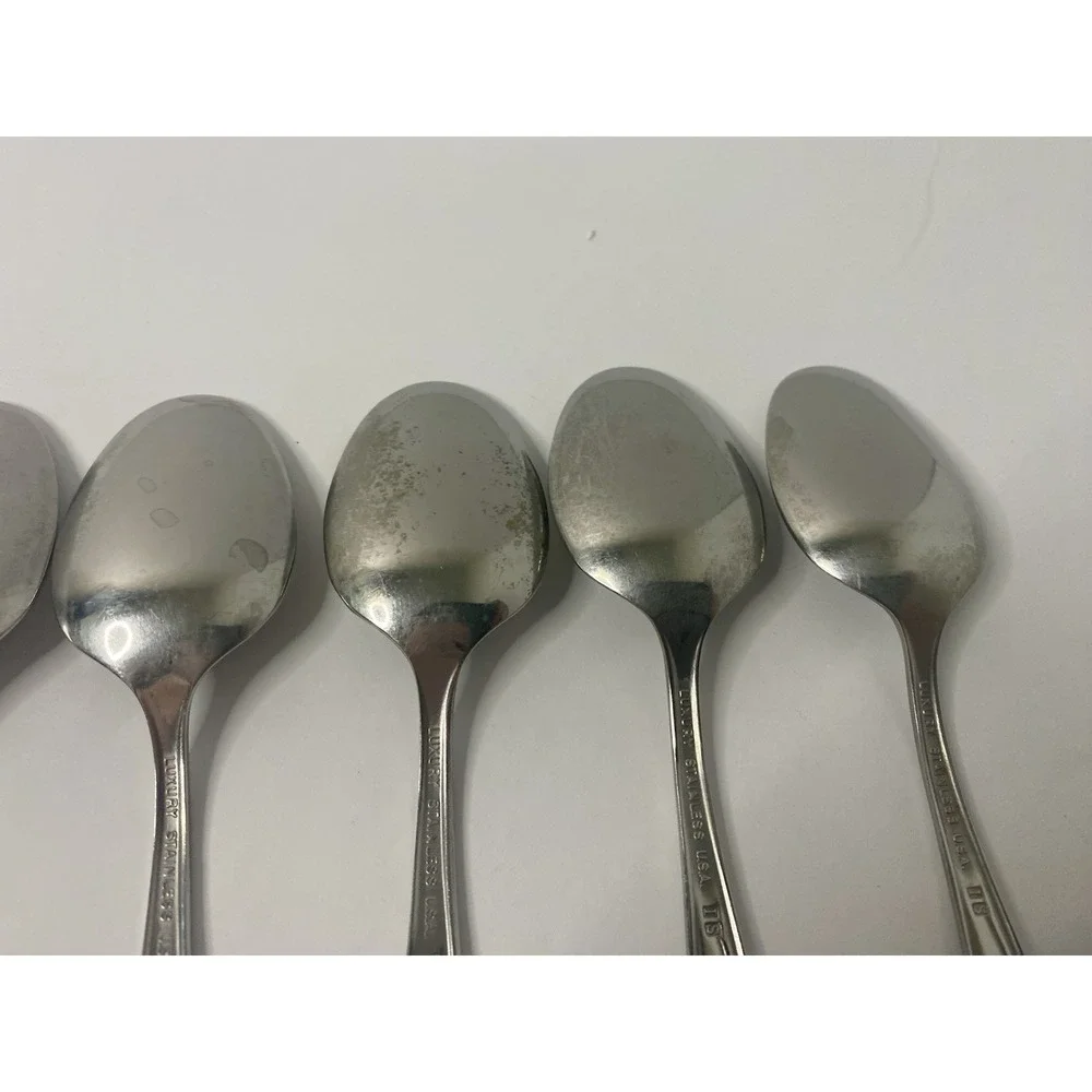 International Random Rose Stainless Flatware Set 7 Teaspoons Replacements